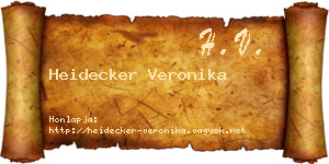 Heidecker Veronika névjegykártya